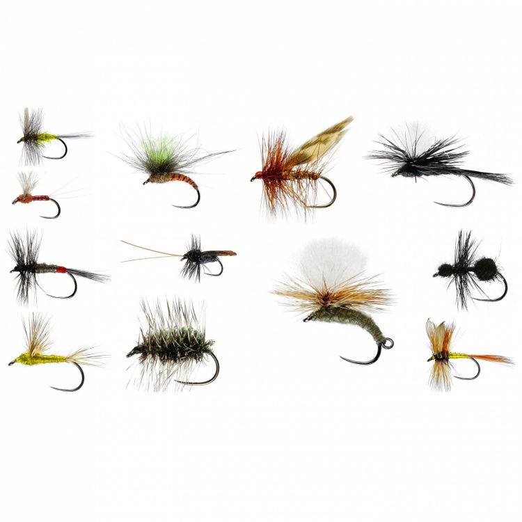 Caledonia Flies Barbless July River Dry Collection Fishing Fly Assortment